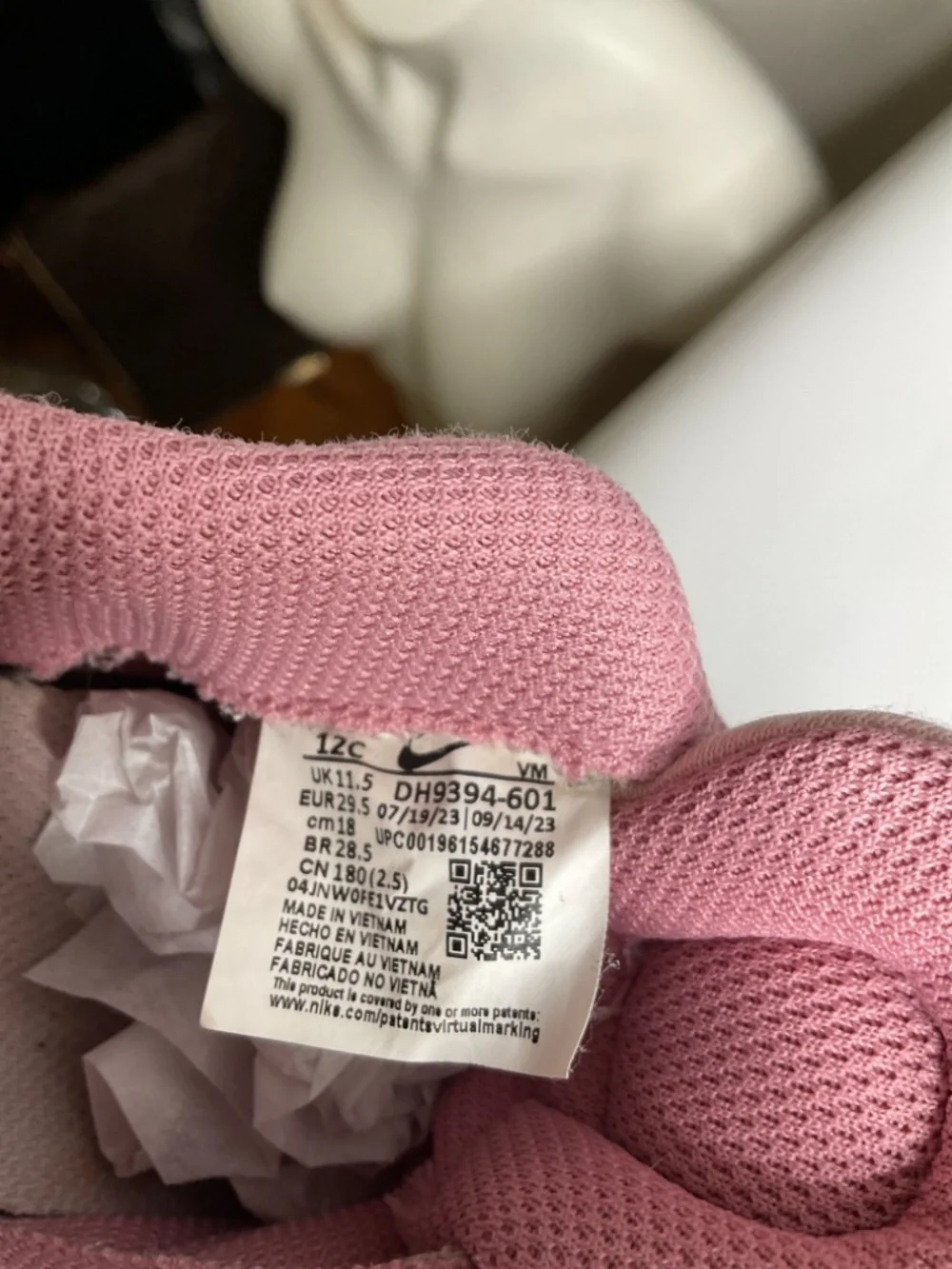 Nike Girls Air Max Intrlk Pink Running Shoes Size 12C US